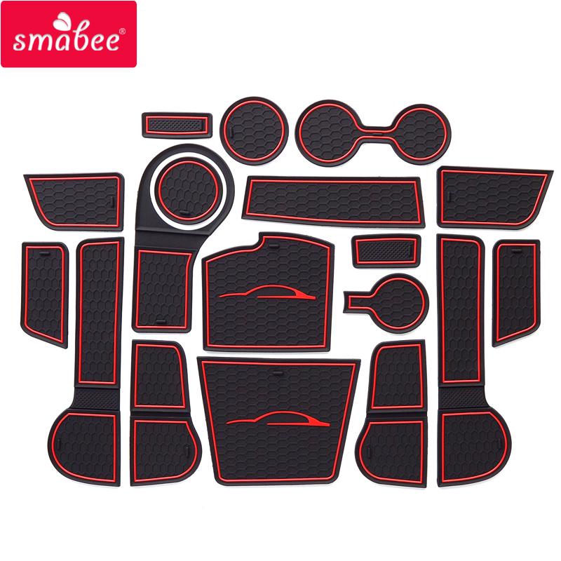 Smabee Gate Slot Cup Pad Non-Slip Mat for Kia Rio 4 X-Line RIO 2017 - 2024 Rio4 Car Anti-Slip Mats Interior Accessories Coaster