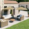 Double Cantilever Sun Umbrella with Steel Pole 600 X 300 Cm Taupe