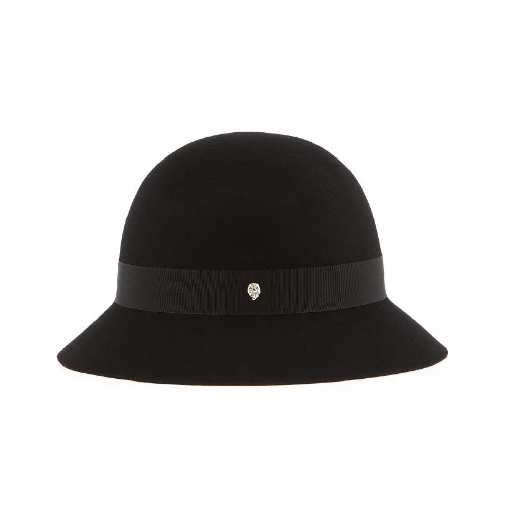 Helen Kaminski Hat51532 Bk Eta Black Ribbon Round Cloche Bucket Hat
