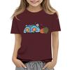 Boys Girls Round Neck Casual Printed Short-sleeved T-shirt Top