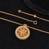 S925 Sterling Silver Compass Necklace, Bring Good Luck Across the Collar Chain, Moissanite Necklace