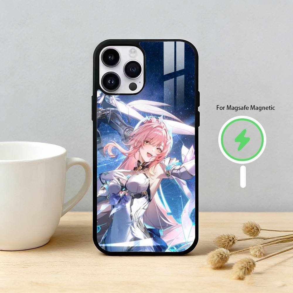 Denia Hiyuki WuWa Wuthering Waves Phone Case For iPhone 17 16 15 14 13 12 Pro Max Plus for Mirror Wireless Magnetic Cover