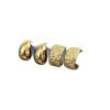 French Retro C-Shaped Hand-Hammered Wide Textured High-End Earrings