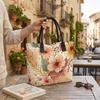  Watercolor Floral Print Casual Tote Bag for Daily Use