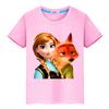 Zootopia 2 anime Print 100% Katoen t-shirt voor kinderen jongen 10 jaar Korte trots t-shirt Kawaii Tops meisjeskleding y2k one piece kindertjes T-shirts