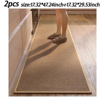Chenille Surface + Rubber Bottom Household Kitchen Long Non-slip Floor Mat