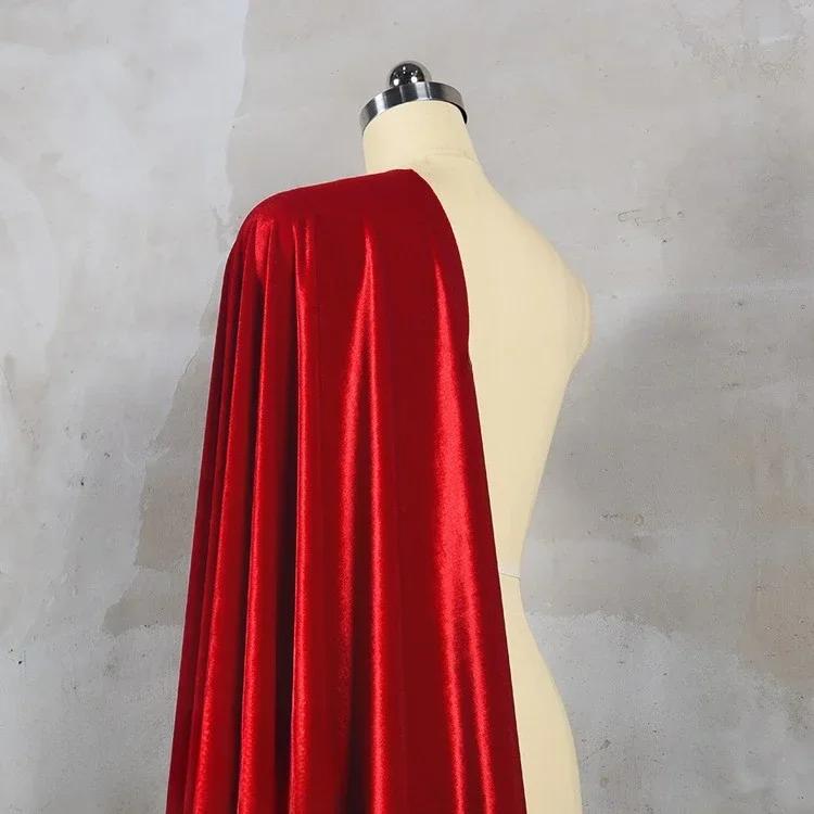 50x150cm Double-Color Illusion Stretch Korean Velvet Top Cheongsam Fabric Wholesale Cloth by the Meter for Sewing Diy Material