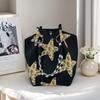 Women Knitted Bucket Tote Bag Large Capacity Versatile Handbag For Work Travel Lunch Storage
