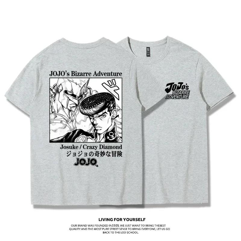 Módní Jojo Bizarre Adventure Tričko s krátkým rukávem Vaporwave Estetické tričko Jotaro Harajuku Y2k Tričko Oversized Muži Dámské Topy