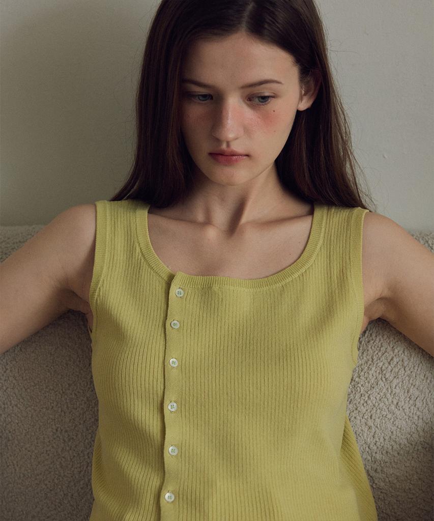 Aueonoseuteljia Cider Linen Knit Sleeveless_Olive(Oc25-Kn07)