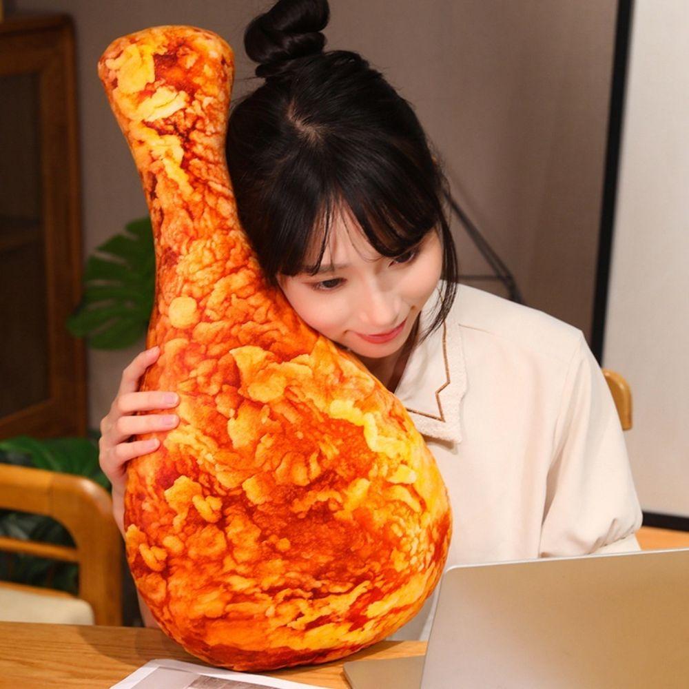 Simulated Plush Pillow Soft Doll Food Cushion Toys Stuffed Toy Chicken Leg Pillow Birthday