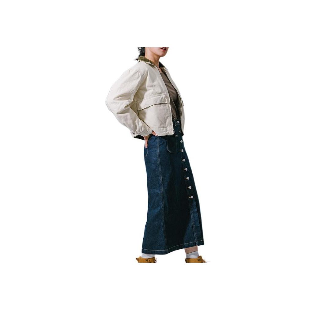 Timberland Casual Comfortable Soft Denim Maxi Skirt Women Skirts Indigo A6XXA-B71