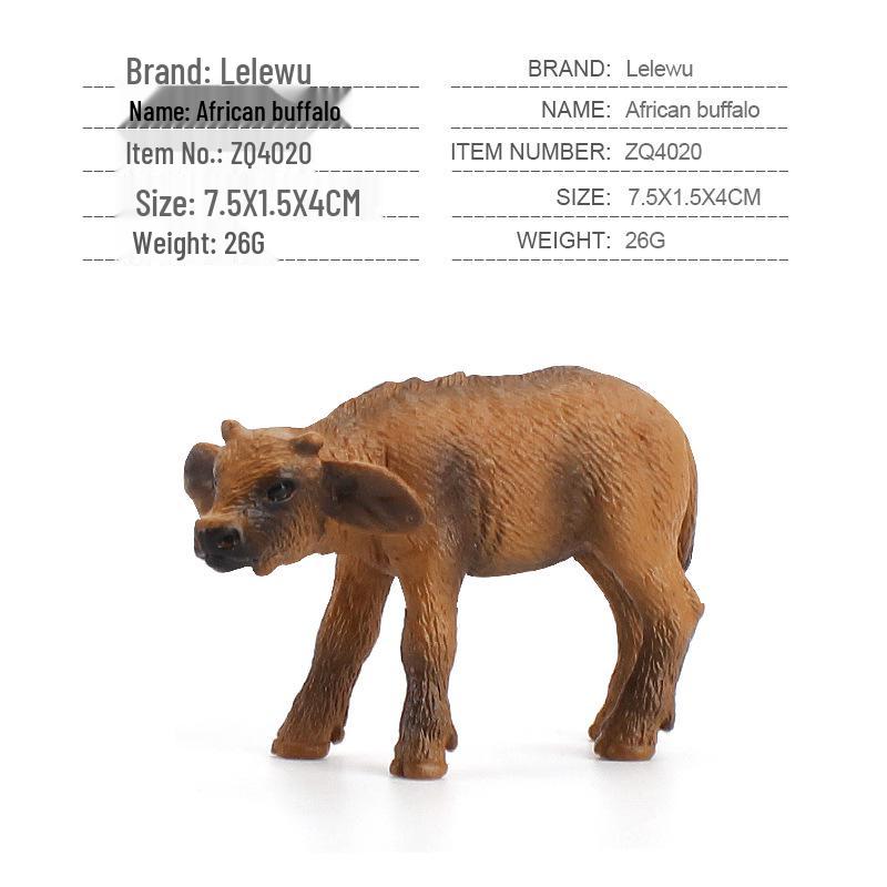 Animal Model Set: Cow, Buffalo, Ox, Rhinoceros, Bison, Bull - Educational Farm Toys for Kids