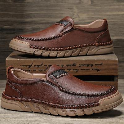 38-46 Herren Leder Freizeitschuhe Handgefertigte Slipper Bequeme Herren Slipper Flache Mokassins Herren Sneaker