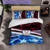 West Ham United Calcio Set Biancheria da Letto 3 Pezzi Morbido Set Copripiumino con Federe Set Decorazione Camera da Letto per la Casa