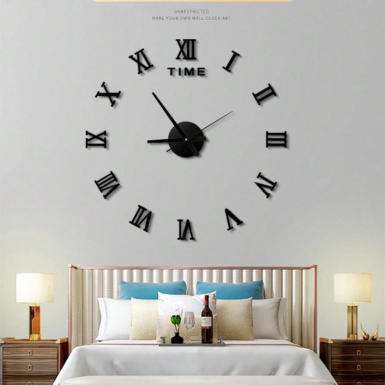 

High-Quality DO IT YOURSELF Creativity Clock Simple Wall Mounted Clock No Punching On The Wall Home Decoration Wall Clocks