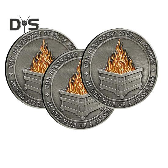 1/2/3/5/10Pcs Challenge Coin Carved Pattern Retro Silver Coin Unique Office Desk Accessory Commemorative Gift
