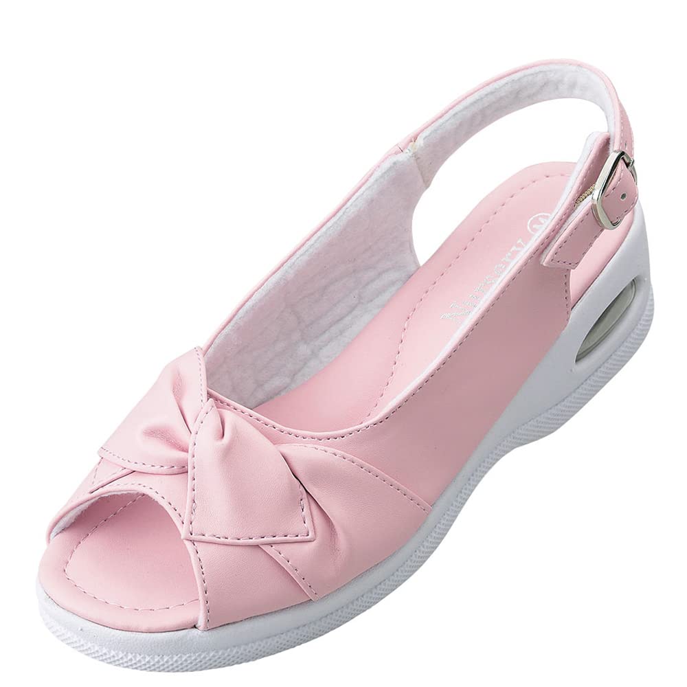 

Nursery Twist Ribbon Lightweight EVA Air Sandals, Women s, Large, Pink, 1018298A
