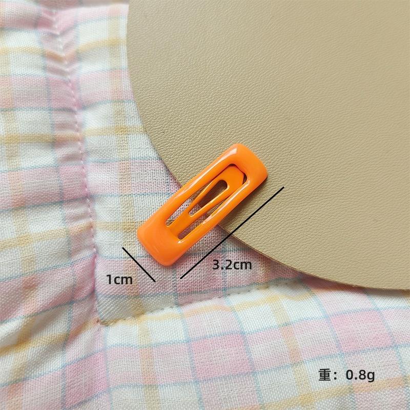 Mini-Quadrat-Klammer 3cm Süße BB-Klammer Bonbonfarbe Sommer Kinder abgebrochene Haare Macaronfarbe Seitenklammer Haarnadel Haarschmuck