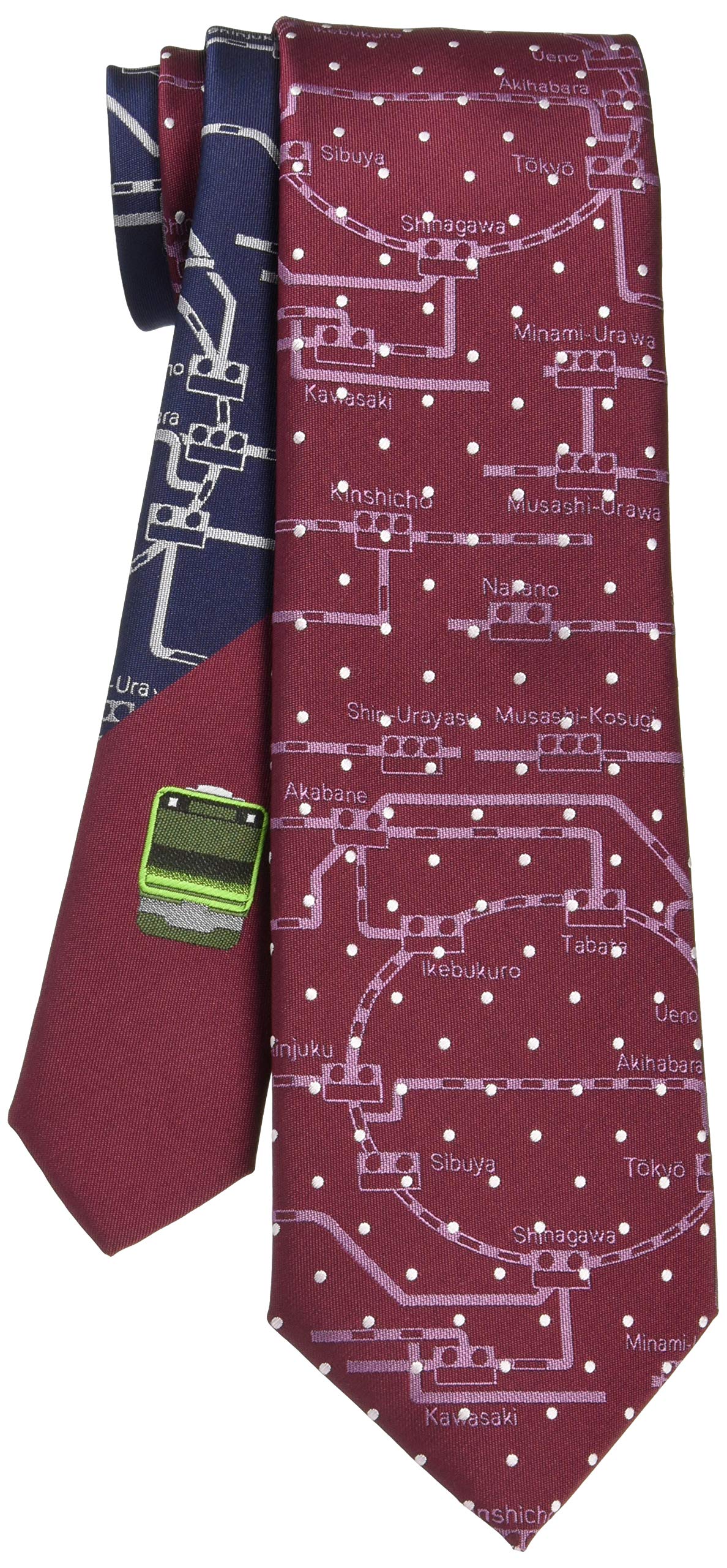 

[Bluebell Land] JR East Japan Licensed Train Tie for Men 005334-3005 Wine Japanese F (FREE Size)