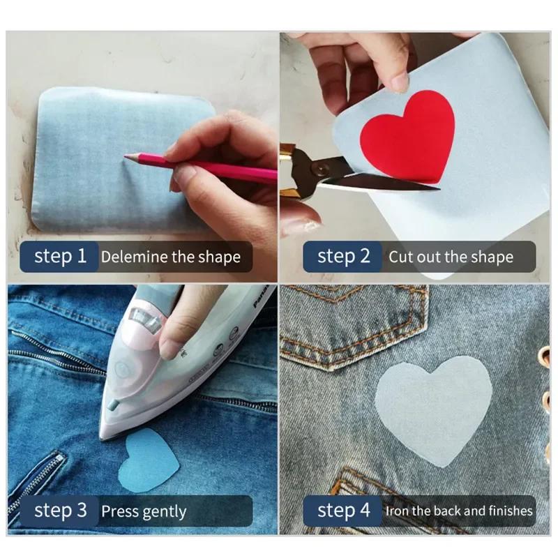 1Set 20PCS Fabric Iron On Patches DIY Appliques Elbow Patches Repair Pants For Jean Clothing And Jean Pants Apparel Stickers