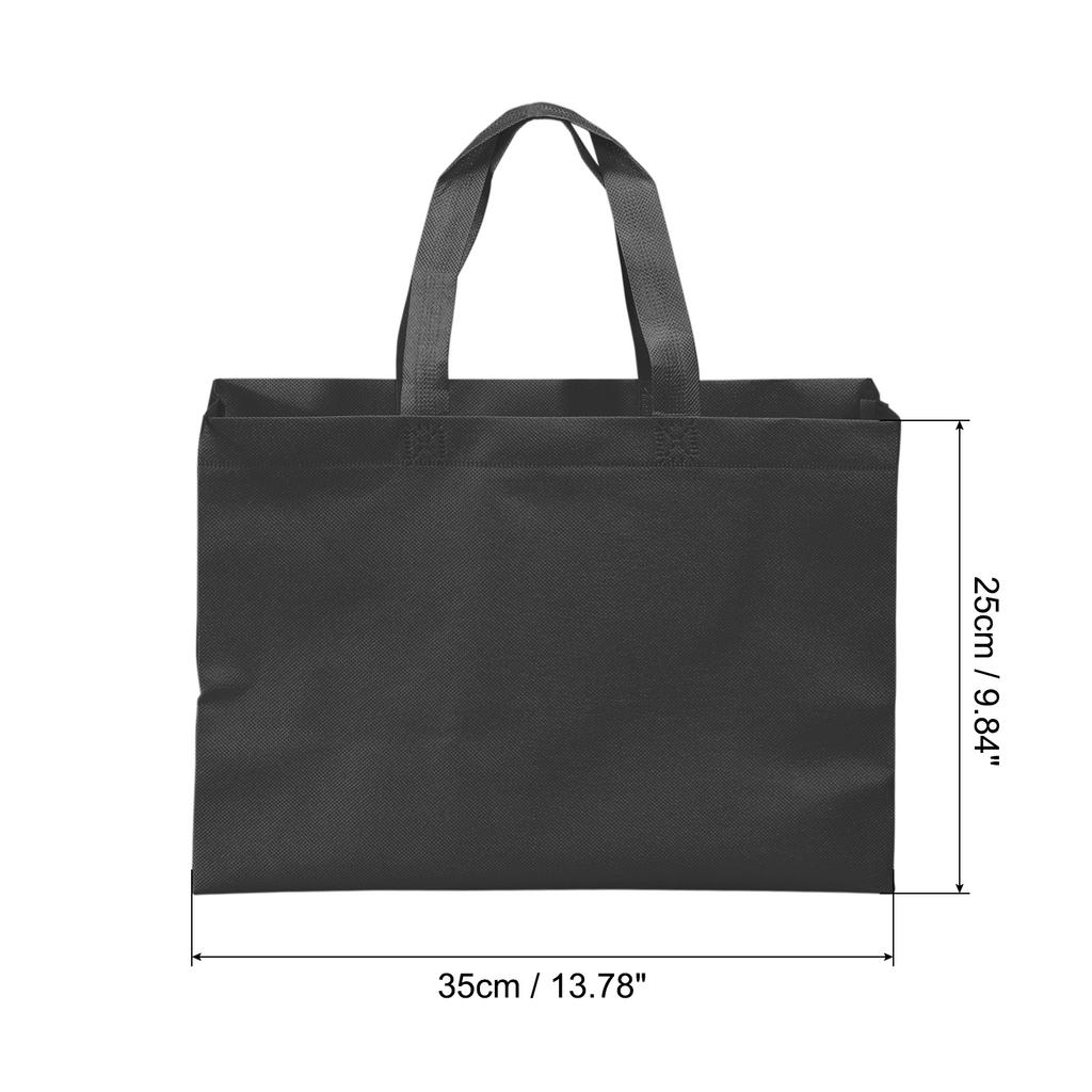25x35cm Reusable Gift Bags, 10 Pack Horizontal Style Non-Woven Grocery Tote Bag for Travel Storage