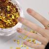 Lot de 3 paillettes étoiles fines pour ongles Doré Argenté Noir Petits Pentagrammes Sequins pour Ongles Kawaii Coréen DIY Accessoires Manucure