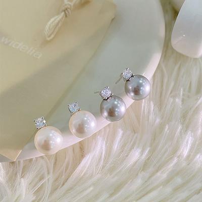 Fresh Pearl Earrings Light Luxury High-end Versatile French Lady-style Earrings Earrings