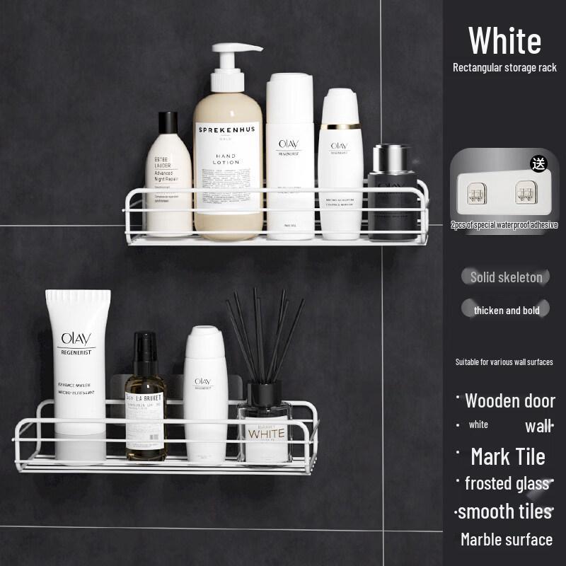 LIEI Punch-Free Wall-Mounted Bathroom Storage Rack