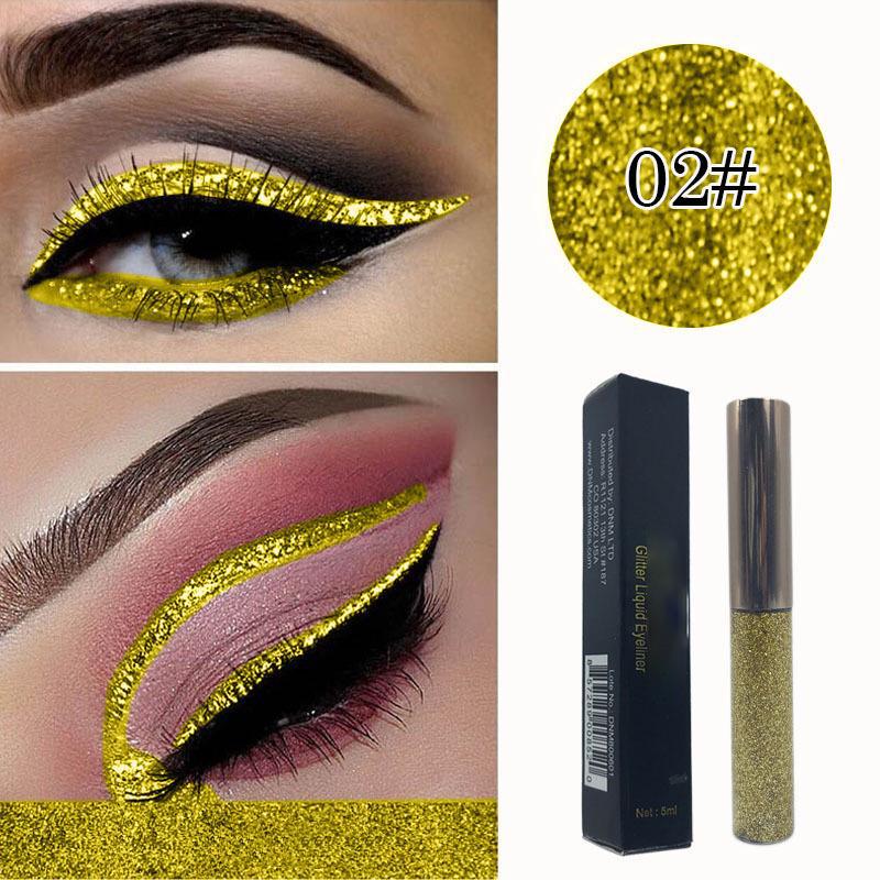 Glitter Eyeshadow Long Lasting Waterproof Liquid Eyeliner Women Fashion Quick-dry Eye Makeup Cosmetics