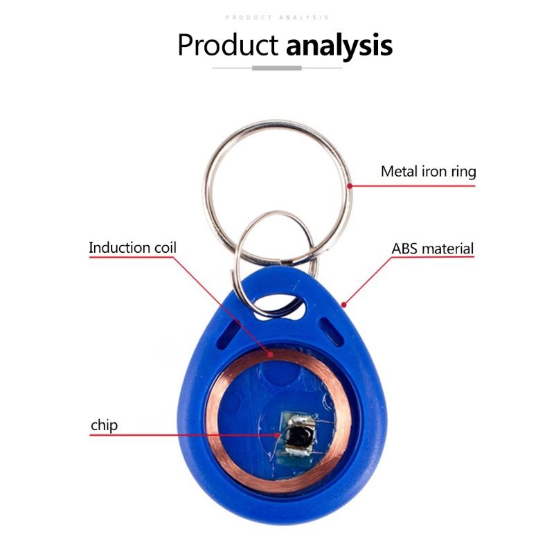 TK4100 RFID Keyfobs Keychain Tags Access Control for Key Cards Proximity Keychains for Smart ID Keycard for Key Fob Drop