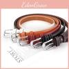 Pu Ladies Leather Belt With Metal Pin Fastener For Office And Daily Outfits
