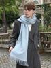 Classic Simple Solid Wool Blend Scarf Women Men Fall Winter High Quality Woolen Shawl Thick Warm Tassel Muffler Female Male Wrap