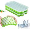 1pc Stackable Silicone Ice Cube Trays With Lid - 37 Cubes For Chilled Drinks Whiskey & Cocktails - Flexible And Safe