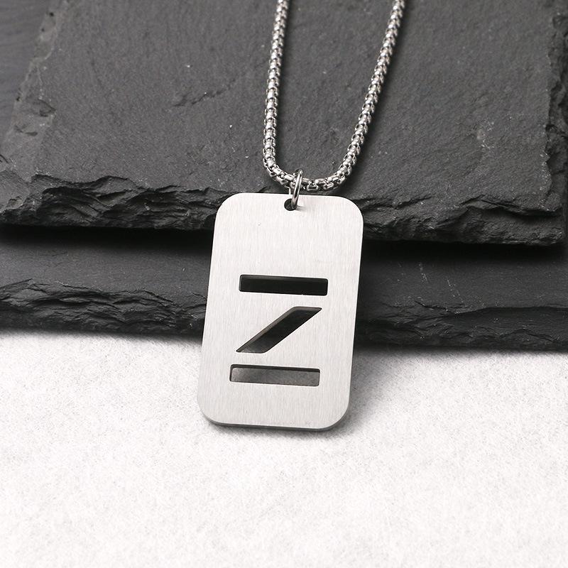 Personalized 2024 Stainless Steel Dog Tag Necklace: Hip Hop Style Long Chain for Couples
