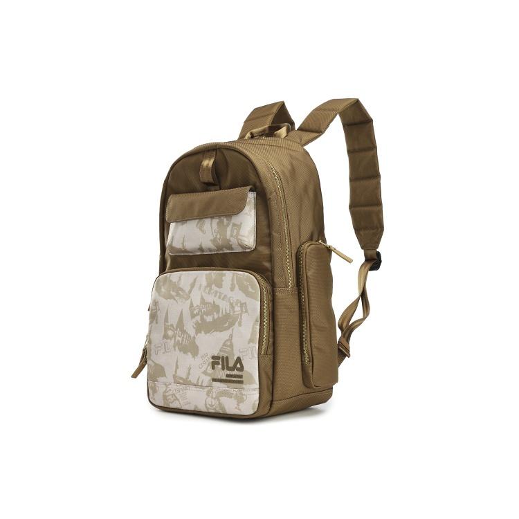 Fila Fabric Laptop Bag Backpack Men's Soil Umber F13M248103F-BN