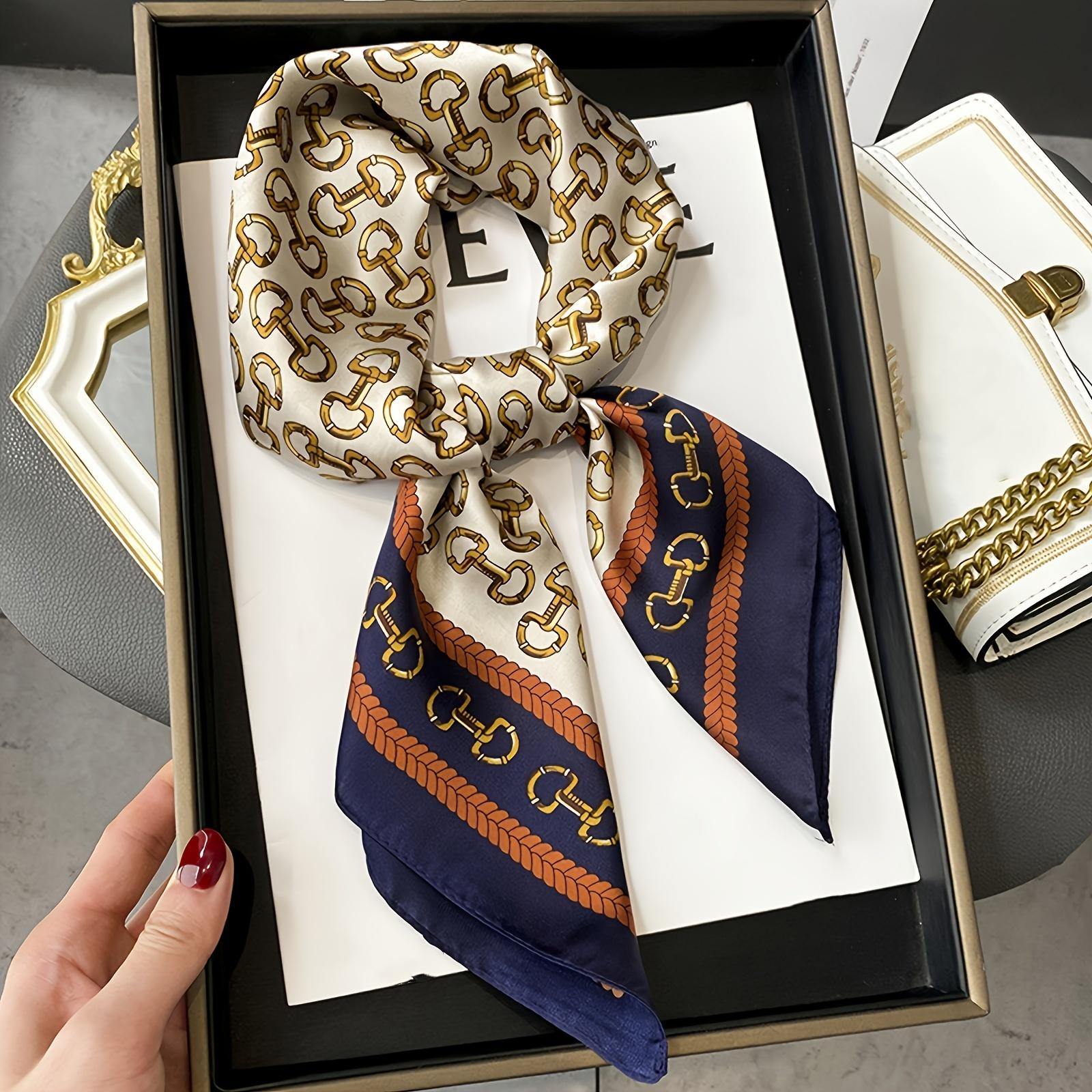 

Роскошный женский квадратный хиджаб с леопардовым принтом, имитация шелка, зеленый, маленький шейный платок, стильный повседневный платок 70X70CM