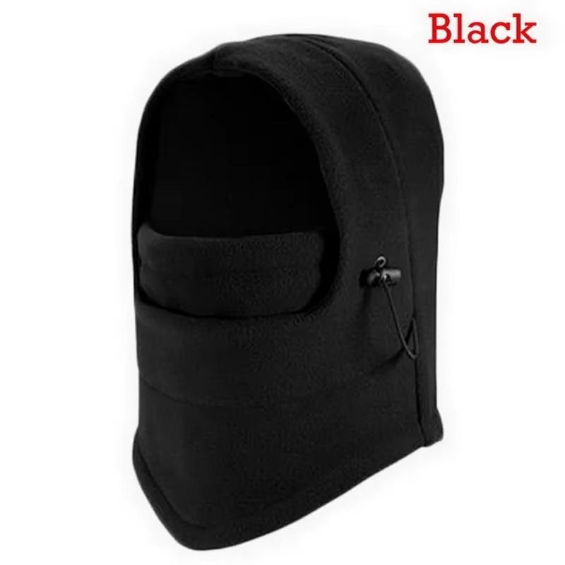 

New Fashion Warm Cap Winter Men Women Hats Waterproof Thermal Fleece Balaclava Hat Hooded Neck Warmer Hiking Scarves Hats One Size чёрный