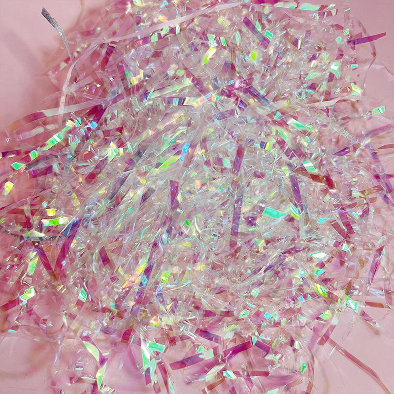 

WTEMPO 1 упаковка декоративных подарочных коробок из рафии, бумажный наполнитель, набивка из рафии, принадлежности для свадебных торжеств, разноцветная бумажная полоска 200g*2pcs белый