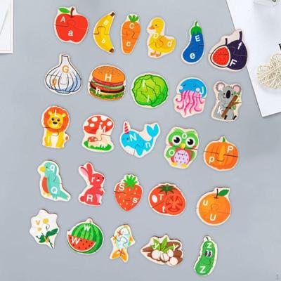 Children Wooden Abc Puzzle Montessori Education Toy Teaching Prop Upper Case and Lower Letters