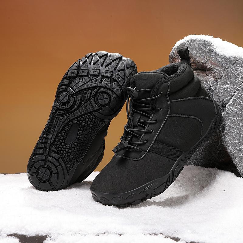 Children Warm Snow Boots Kids Winter Cotton Shoes Non-slip Snow Outdoor Warm Plush Boots High Top Warm Furry Footwear Waterproof Warm Sneakers