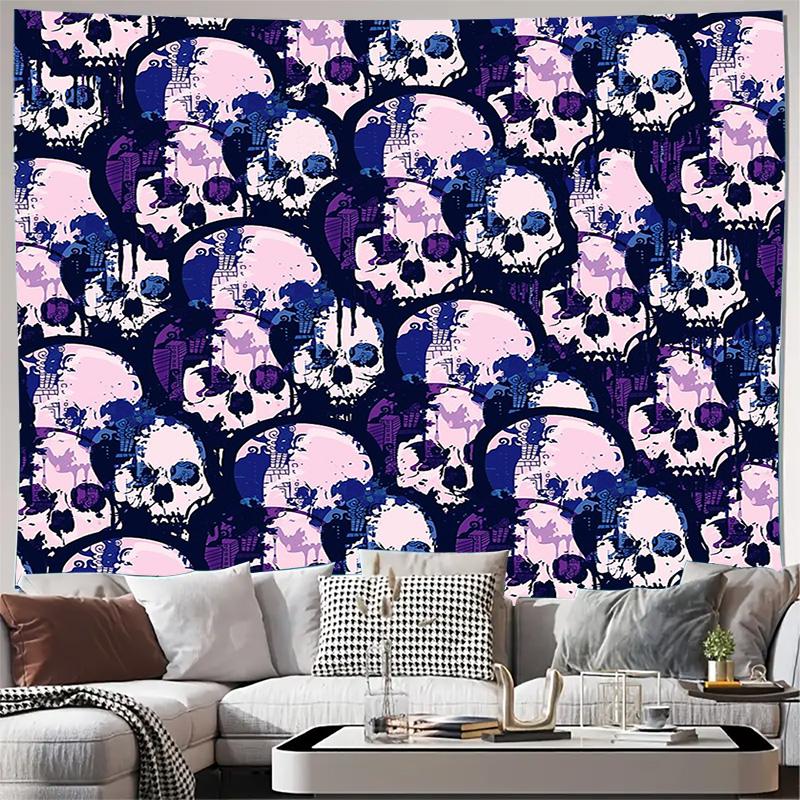 Готлический Череп Гобелен Темная Эстетика Настенный Гобелен Гранж Гобелен Жуткий Декор Хэллоуин Гобелен Вапорвейв Декор Комнаты Эгёрл Ро 74x94cm(29x37in)