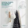 6 Hooks Transparent Holder Rack Bathroom Towel Sponge Storage Hanger Living Room Hat Clothes Seamless Hook Organiser