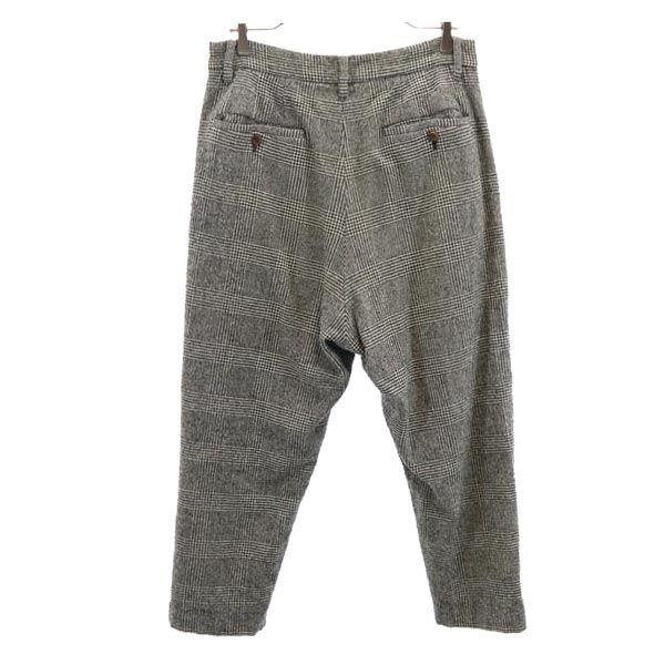 DIGAWEL wool blend Glen check Cropped pants Gray Men's Used