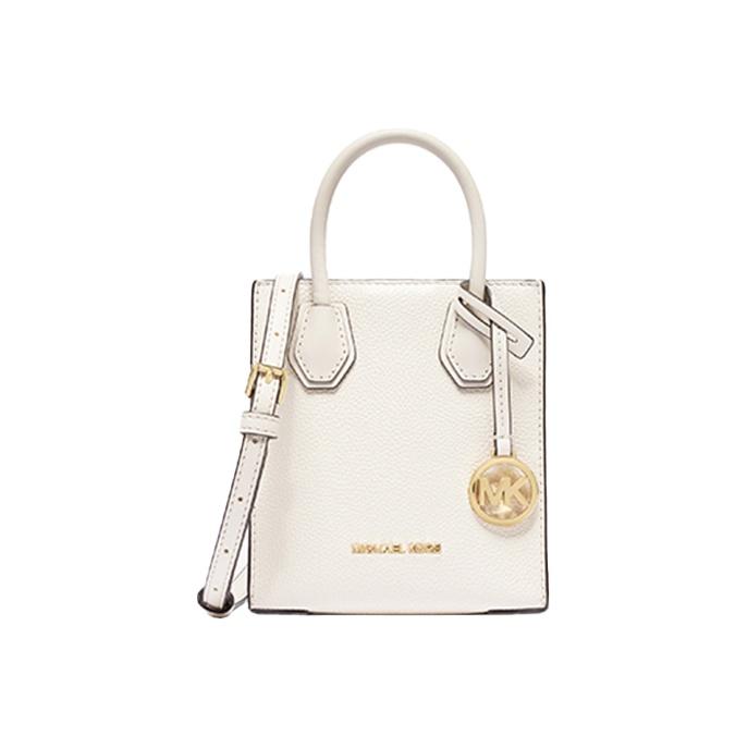 

Michael Kors Mercer Solid Color Faux Leather Handbag Accordion Crossbody Shoulder Bag Mini Women Handbags Cream-White 35S1GM9T0L-289 Mini