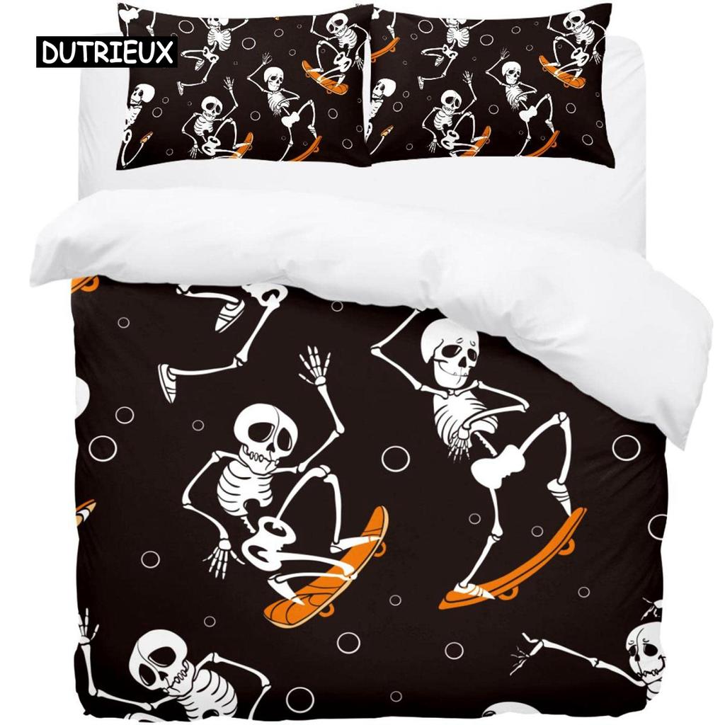 Hand Painting Crow Skull Bedding Set Single Twin Double Queen King Cal King Size Bed Linen Set