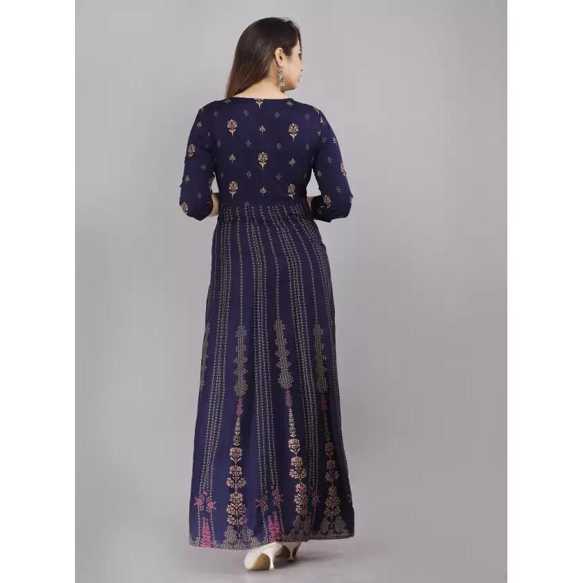 Rochie Kurti cu imprimeu Bollywood pentru femei, din rayon, Anarkali, de designer indian SC-2133