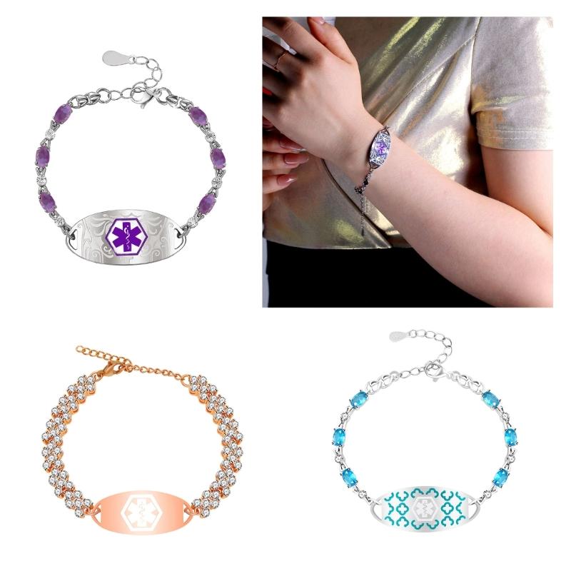 Stilvolles und Stabiles Verstellbares Symbolarmband Gefertigt aus Kupfer mit Zirkon für Gesundheitssicherheit