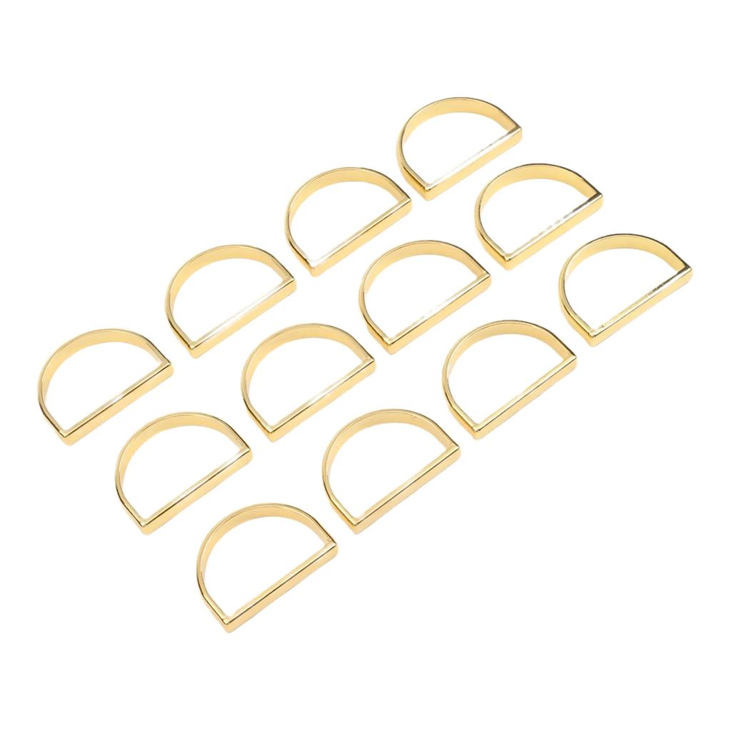 Metal Table Decor Gold Napkin Rings Tarnish Resistant Compact Holder For Weddings Compact Napkin Holder Design