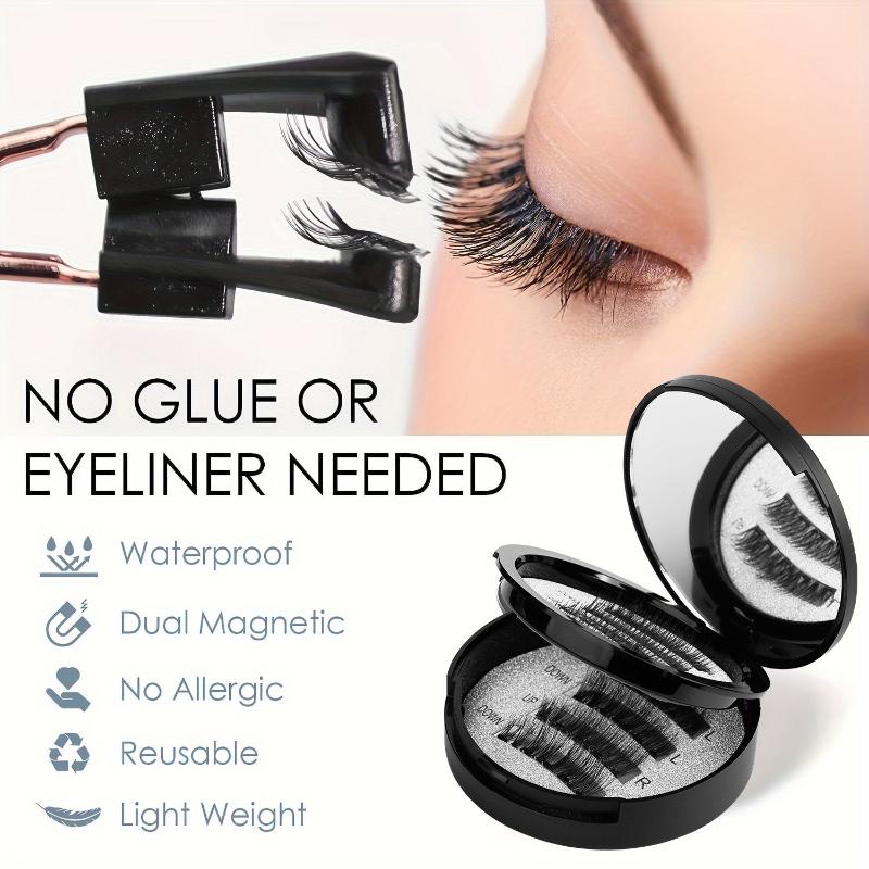 Professionelles Magnetisches Wimpern-Kit 3D-Wimpern Mit Applikator Langes Dichtes Wimpernset Für Abendgarderobe